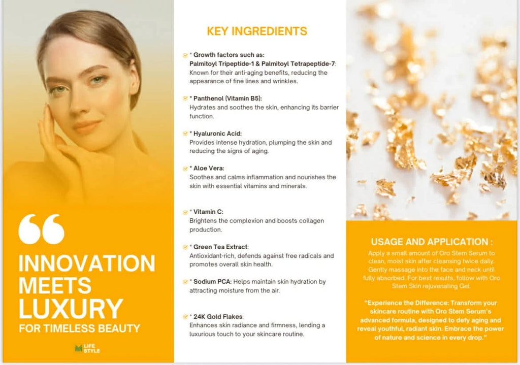 ORO Gold Serum – Brightening & Hydrating Luxury Facial Serum, 30ml